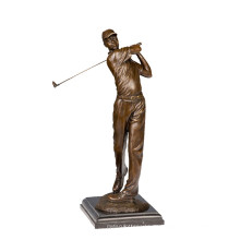 Sport Messing Statue Golf männlicher Spieler-Dekor Bronze-Skulptur Tpy-791 (C)